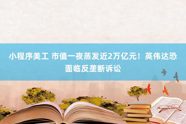 小程序美工 市值一夜蒸发近2万亿元！英伟达恐面临反垄断诉讼